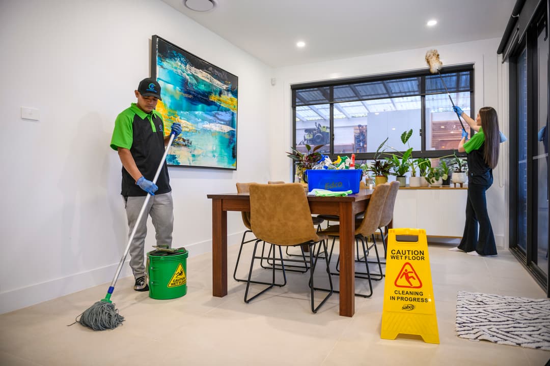 Professional commercial cleaning team at work in Surry Hills